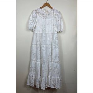 NWOT Moon River white lace dress